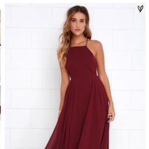 MYTHICAL KIND OF LOVE WINE RED MAXI DRESS LULUS